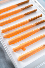 Carrot Chocolate Covered Pretzels