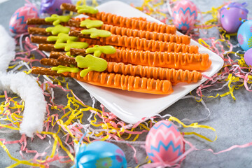 Carrot Chocolate Covered Pretzels