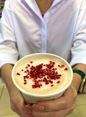 person holding a pie