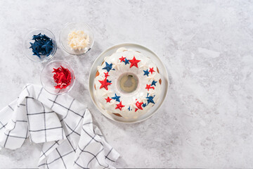 July 4th bundt cake