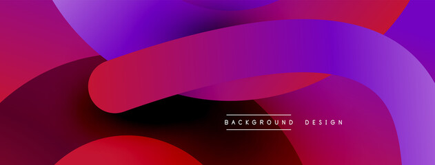 Abstract overlapping lines and circles geometric background with gradient colors
