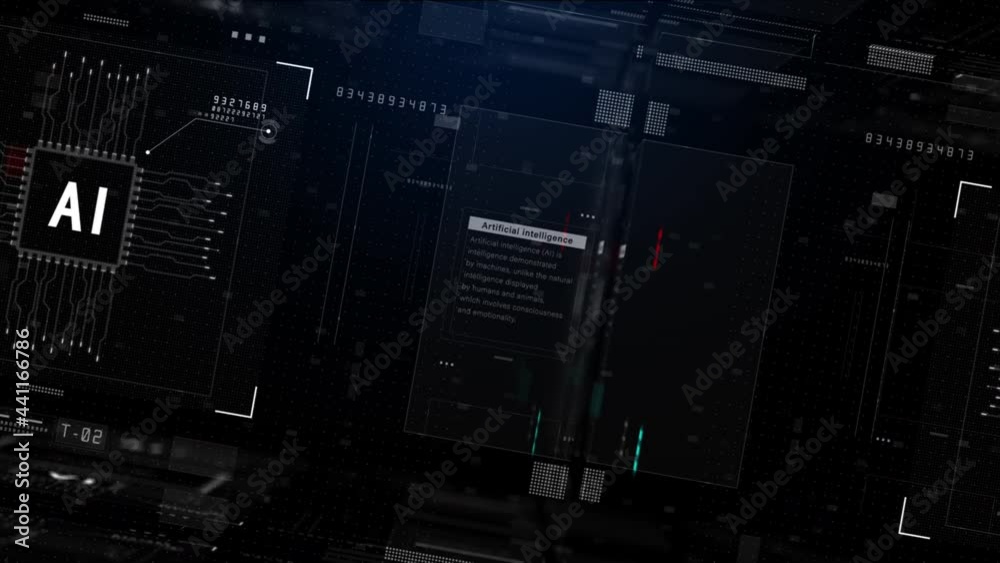Aufkleber artificial intelligence ai. future technology concept visualization. big data transmission connectio