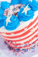 4th of July chocolate cake