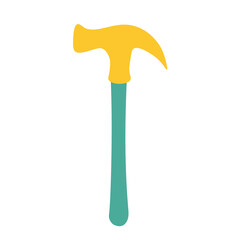 Ax hammer on an isolated white background. Construction or renovation. Building materials for use as a design element or logo.