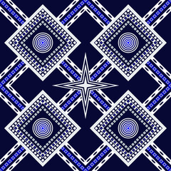 Fabric star ethnic seamless pattern traditional background Design