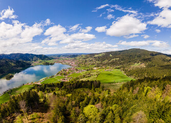 Panorama of lake Schliersee