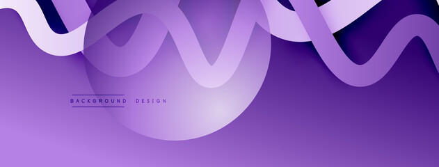 Fototapeta premium Abstract gradient background with wave line with shadow effect. Geometric composition. 3D shadow effects and fluid gradients