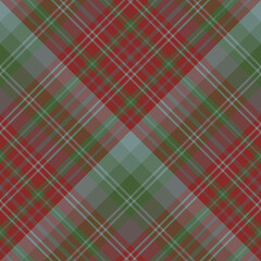 Seamless pattern in dark discreet red, green and gray colors for plaid, fabric, textile, clothes, tablecloth and other things. Vector image. 2
