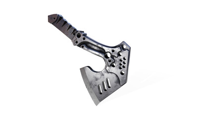 tactical ax 3d  render in white background