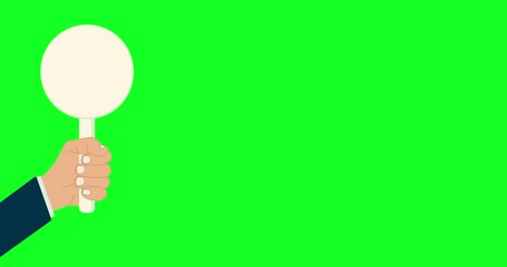 judge hand holding score card animated video. jury score card vote animation - Powered by Adobe