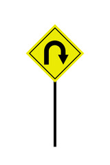 Vector illustration of U-turn symbol.