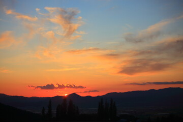 Evening view of Furano　富良野の夕景