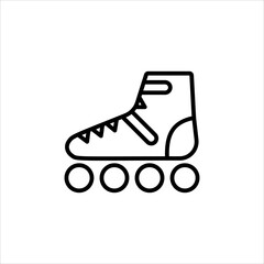 Icon Line Roller Skates In A Simple Style. Vector sign in a simple style, isolated on a white background.