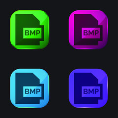 Bmp four color glass button icon