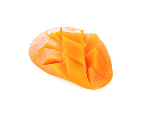 mango slice isolated on white background Clipping Path