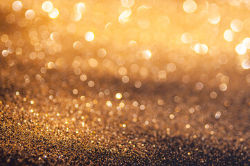 Abstract of christmas and bokeh light with glitter background