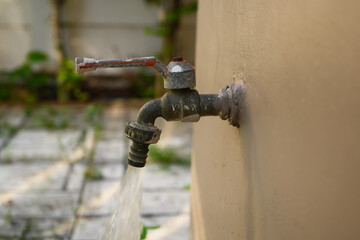 water flowing from a faucet