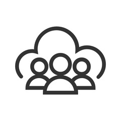 User , Cloud Computing outline icon.