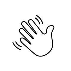 Clubhouse icon in flat style. Vector icon symbolizing gesture wave hand, hello, hi, bye, goodbye, hey. Clubhouse logo app © AminaDesign