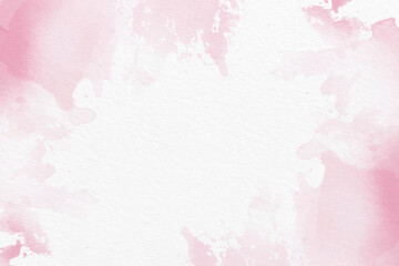Abstract pink watercolor vector background. Grunge paint splash paper texture in pastel color. Light art ink aquarelle brush background