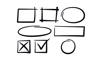 Circle Checkmark Editing Drawn Lines vector design 