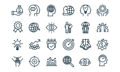 Fototapeta premium corporate Development Set Of Vector Icons
