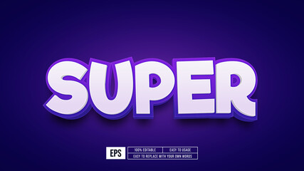 Super text effect, editable text style