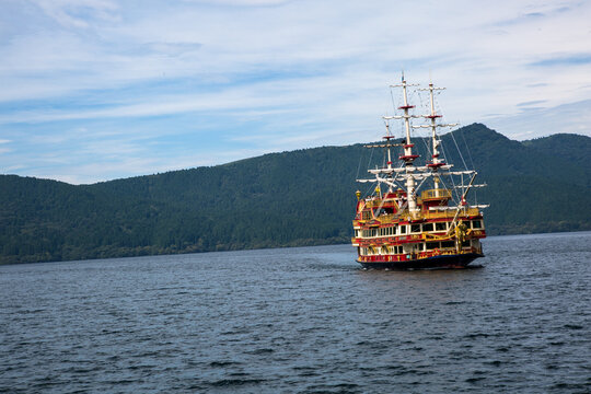 Passenger Pirate Ship In Hakone Japan