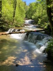 Cascades du hérisson dans le Jura en France