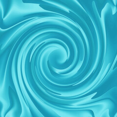 Illustration of gradient turquoise blue abstract spiral shape	