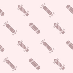 Wrapping paper - Seamless pattern of skateboard symbols for vector graphic design