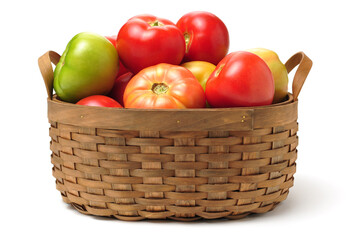 fresh tomato isolated on white background
