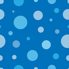 Seamless abstract pattern on blue background. Vector simple print. Graphic spotted ornament.