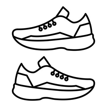 Basketball, footwear, line, outline, shoes, sneakers, sport icon - Download  on Iconfinder