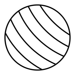 Vector Fit Ball Outline Icon Design