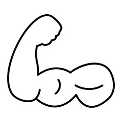 Vector Biceps Outline Icon Design