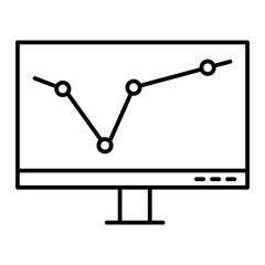 Vector Monitoring Outline Icon Design