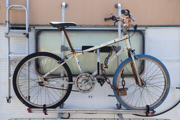 bike bicycle cycle on caravan