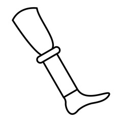  Vector Wooden Leg Outline Icon Design