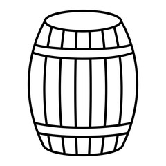 Vector Barrel Outline Icon Design
