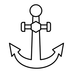 Vector Anchor Outline Icon Design