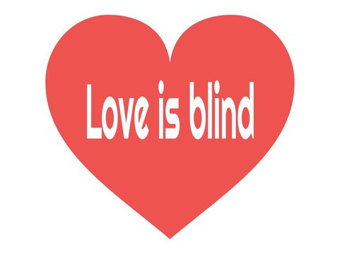 love is blind illustration red heart 