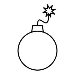 Vector Bomb Outline Icon Design