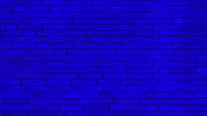 Fototapeta na wymiar Navy blue regular brick wall texture background.