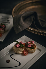 Beautiful and tasty food on a plate