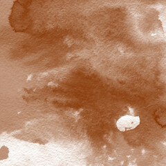 Fond aquarelle brun marron et blanc art abstrait