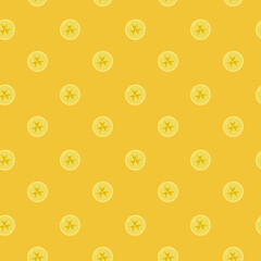 Vector seamless fruit kids background. Banana pattern. Printing on textile fabric.