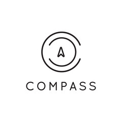 Minimalist compass logo vector © Echo