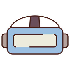 Virtual Reality Eyewear Glasses Concept vector Color icon design, Industry 4.0 Symbol on white background, Head Wear Gadgets, additive manufacturing Stock illustration