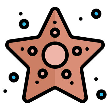 recommend clip art: starfish line icon